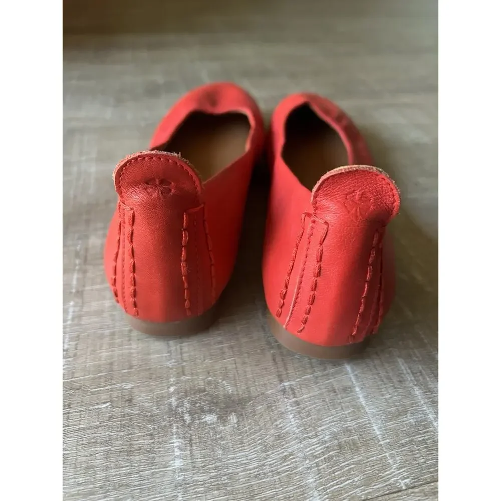 Lucky Brand Caliz Ballet Flats Women’s 9.5 M EU 41 Coral Pink Leather NWOB